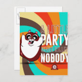 Invitation Carte Postale Hamster Party (Devant / Derrière)