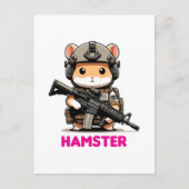 Invitation Carte Postale Hamster tactique (Devant)