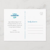 Invitation Carte Postale Hanoukka Latke Laughter Light Fun Modern Party (Dos)