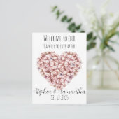 Invitation Carte Postale Happily Ever After Party 3D flowers  wedding  (Debout devant)