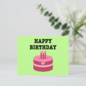 Invitation Carte Postale Happy Eight-Bit Birthday Pixel Art (Debout devant)