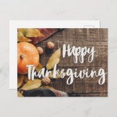 Invitation Carte Postale Happy Thanksgiving (Devant / Derrière)