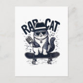 Invitation Carte Postale Harmonie de chat rap (Devant)