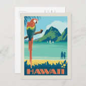 Invitation Carte Postale Hawaii | Save the date (Devant / Derrière)