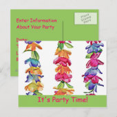 Invitation Carte Postale Hawaiian Leis on Postcard - PartyTime! (Devant / Derrière)