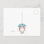 Invitation Carte Postale Hérisson Anniversaire des cadeaux de fête de fille (Dos)