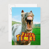 Invitation Carte Postale Heure de la partie (Devant / Derrière)