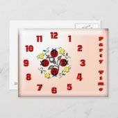 Invitation Carte Postale Heure de la partie (Devant / Derrière)