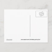 Invitation Carte Postale Heure de la partie (Dos)