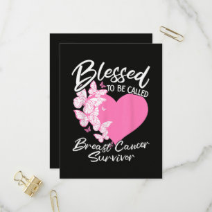 Invitation Carte Postale Heureuse d'être appelée survivante du cancer du se
