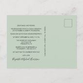 Invitation Carte Postale Heureux Jamais Après La Réception Photo Sage De Pa (Dos)