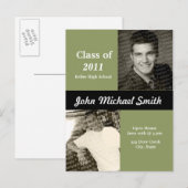 Invitation Carte Postale Hip Grad Collage (Devant / Derrière)