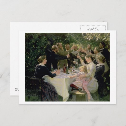 Invitation Carte Postale Hip Hip Hurrah ! Fête d'Artists (Devant / Derrière)