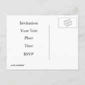 Invitation Carte Postale Hip Hip Hurrah ! Invitation/ (Dos)