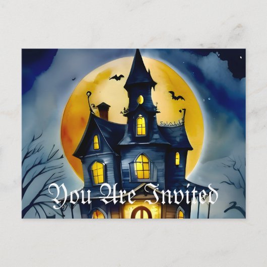 Invitation Carte Postale Hollow et Moon (Devant)