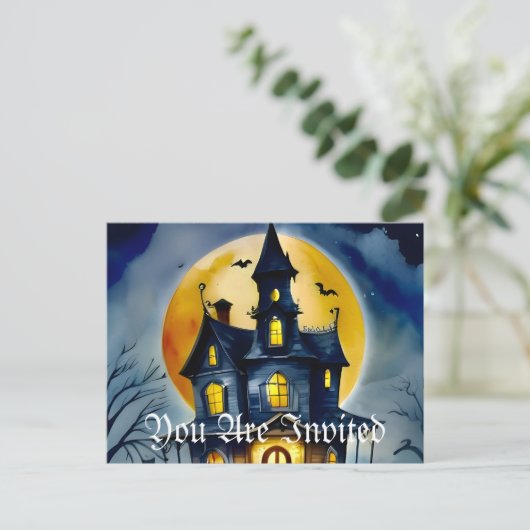 Invitation Carte Postale Hollow et Moon (Debout devant)