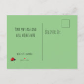 Invitation Carte Postale Hosta Plantes et Ladybugs (Dos)