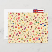 Invitation Carte Postale Hula Party à Hawaii (Devant / Derrière)