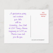 Invitation Carte Postale Hummingbird lav & turquoise Postcard - toute occas (Dos)