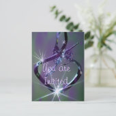 Invitation Carte Postale Hummingbird lav & turquoise Postcard - toute occas (Debout devant)