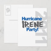 Invitation Carte Postale Hurricane Irene Party 2011 (Devant / Derrière)