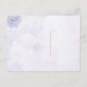 Invitation Carte Postale Hydrangea Blooms Mariage RSVP (Dos)