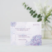 Invitation Carte Postale Hydrangea Blooms Mariage RSVP (Debout devant)