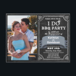 Invitation Carte Postale I DO Fiançailles Photo Black Chalkboard BBQ Party<br><div class="desc">I DO Fiançailles Photo Black Chalkboard BBQ Party Invitation carte postale. Célébrez votre événement spécial avec cette belle carte d'invitation. Tous les textes sont pré-arrangés pour que vous personnalisiez facilement et rapidement avec vos propres détails.</div>