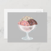 Invitation Carte Postale Ice Cream (Devant / Derrière)