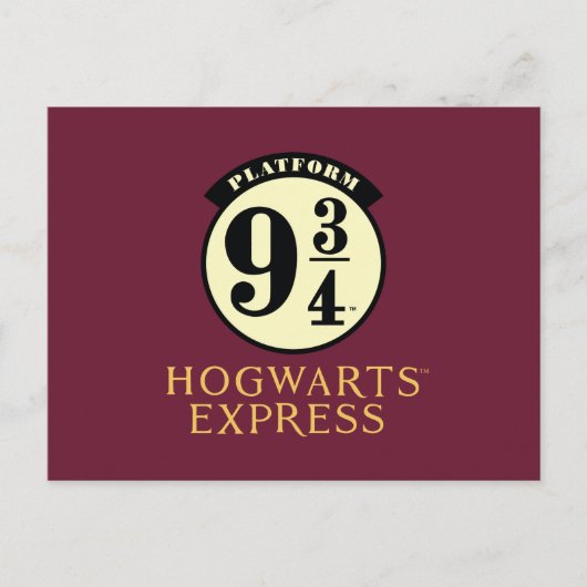 Invitation Carte Postale Icône EXPRESS de la plateforme 9 3/4 HOGWARTS™ (Devant)