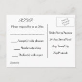 Invitation Carte Postale Idées de mariage modernes, simples et élégants sur (Dos)