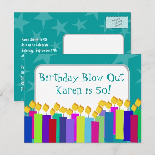 Invitation Carte Postale Îles Caïmans (Devant / Derrière)