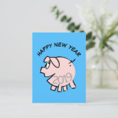 Invitation Carte Postale Illustration de dessin animé drôle pour le jour de (Debout devant)