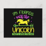 Invitation Carte Postale I'M Friends With The Unicorn That'S Under My Bed<br><div class="desc">perfect gift for any Unicorn Lovers with pride. Funny unicorn tee for girls or boys. You should always be the Unicorn</div>