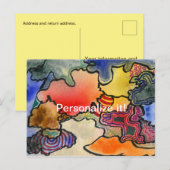 Invitation Carte Postale Image libre du cool abstrait et des cellules de co (Devant / Derrière)