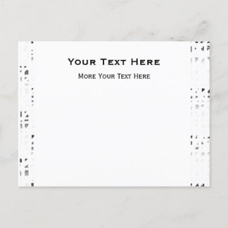 Invitation Carte Postale Impression d'art noir, blanc et gris 2 Carton d'in
