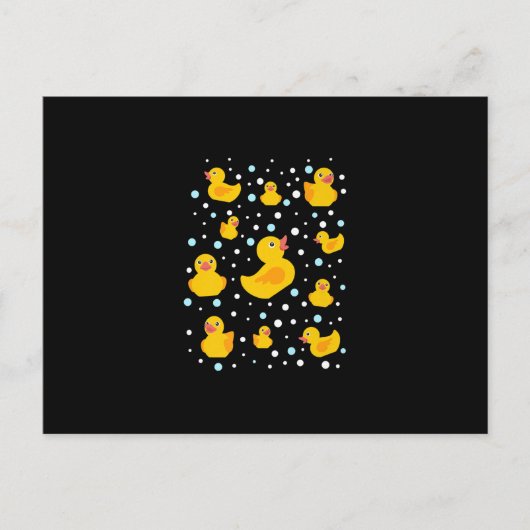 Invitation Carte Postale Impression de canard en caoutchouc (Devant)