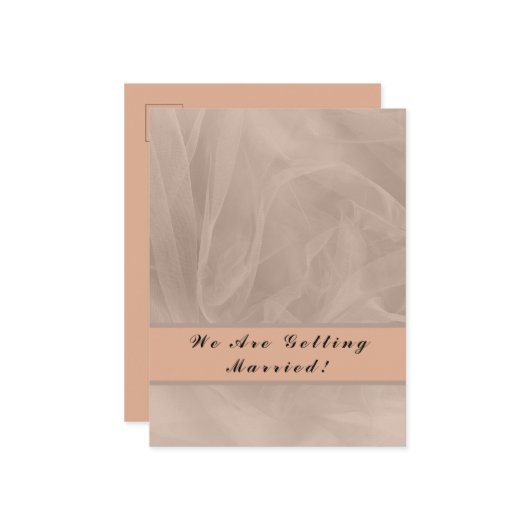 Invitation Carte Postale Impression texturée de tissu rose (Devant/Arrière en situation)