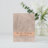 Invitation Carte Postale Impression texturée de tissu rose (Debout devant)