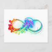 Invitation Carte Postale Infinity avec Rainbow Jellyfish (Devant)