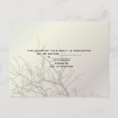 Invitation Carte Postale Inséparables modernes Arbre blanc Mariage RSVP (Dos)