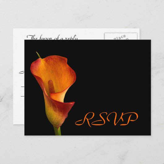 Invitation Carte Postale Insertion RSVP (Devant / Derrière)