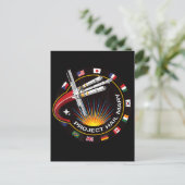 Invitation Carte Postale Insigne de mission spatiale (Debout devant)