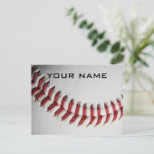 Invitation Carte Postale Inspiration Baseball Ajouter Votre Nom (Debout devant)