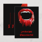 Invitation Carte Postale Invitation-crocs saignants (Devant / Derrière)