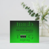 Invitation Carte Postale Irish or not Irish Original St Patrick's Day Gr2HP (Debout devant)