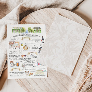 Invitation Carte Postale Itinéraire du week-end de bachelorette   Savannah,