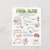 Invitation Carte Postale Itinéraire du week-end de bachelorette | Savannah, (Devant / Derrière)