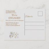 Invitation Carte Postale Ivoire, Vert, Bleu, Or Soie & Perles (Dos)