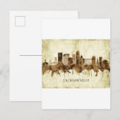 Invitation Carte Postale Jacksonville Florida Cityscape (Devant / Derrière)